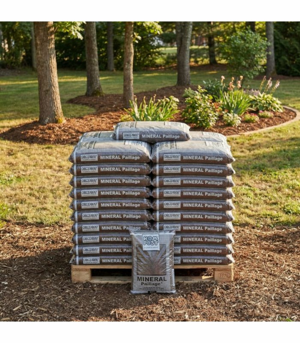 Paillage minéral décoratif en brique pilée 10/25mm, 54 sac de 20 litres - kom36-54x20