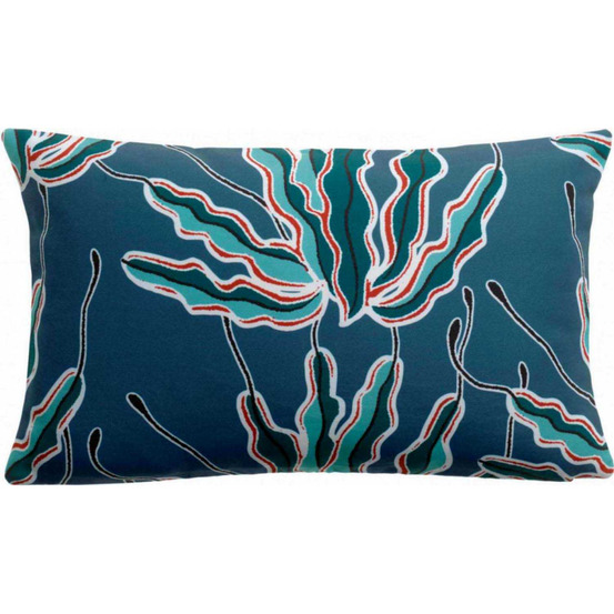 Coussin extérieur imprimé alga indigo 50 x 30 cm