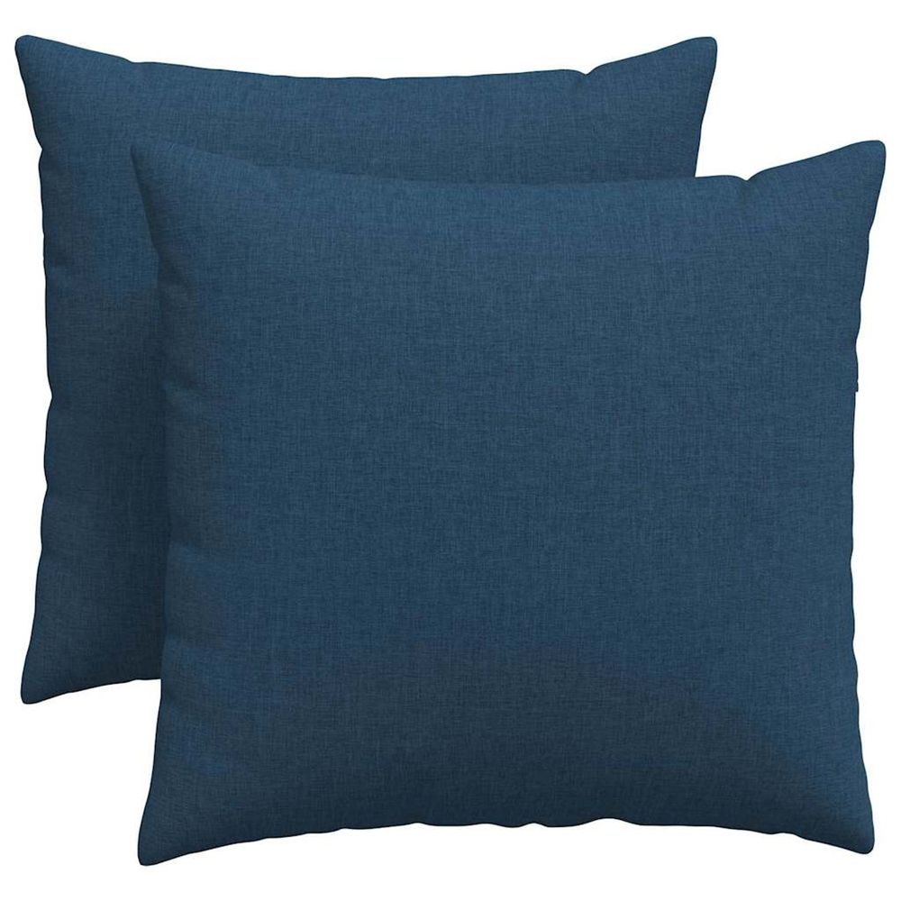 Coussins de canapé 2 pc tissu bleu 50 x 50 cm