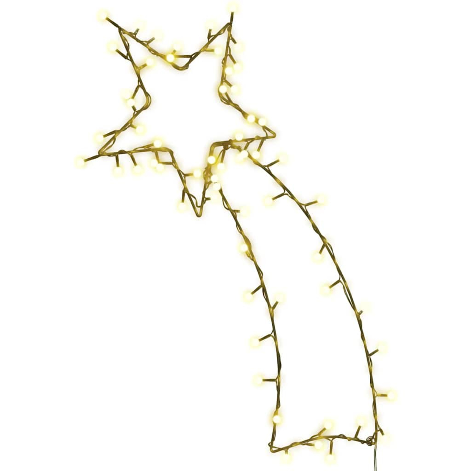 Lumières de noël silhouette d'étoile filante 80 led