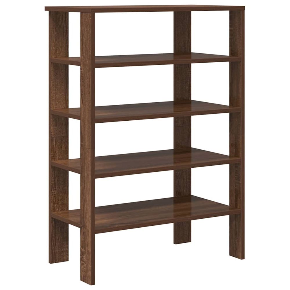 Étagère à chaussures chêne marron 61x32x87,5 cm bois ingénierie