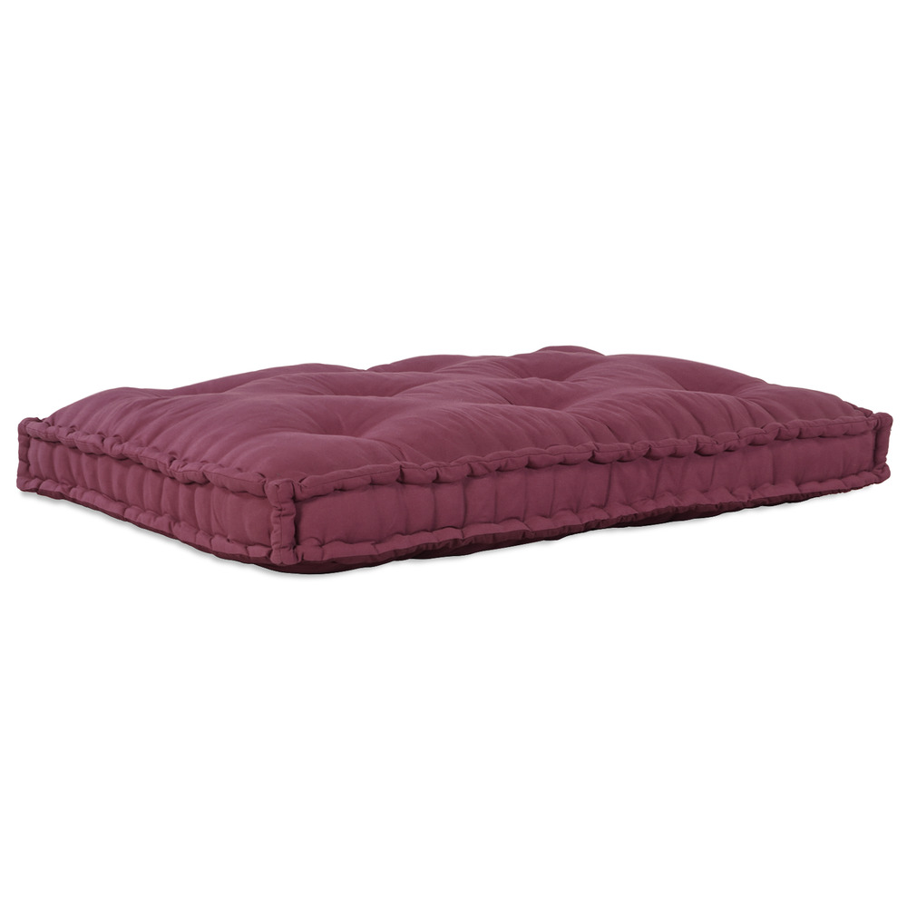 Coussin de canapé en palette rouge en tissu