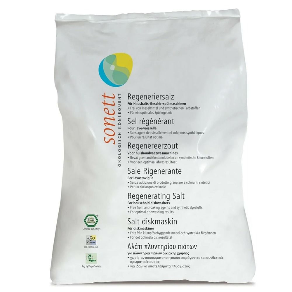Sel régénérant lave-vaisselle 2 x 2 kg, sel lave-vaisselle, sel adoucisseur lave-vaisselle