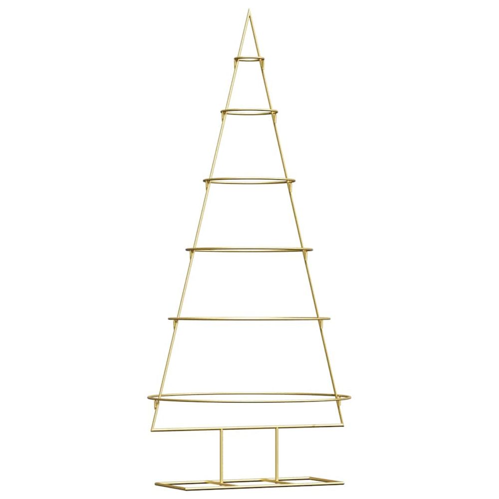 Arbre de noël en métal doré 148 cm acier peint par poudre