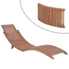Chaise longue pliable bois de teck solide