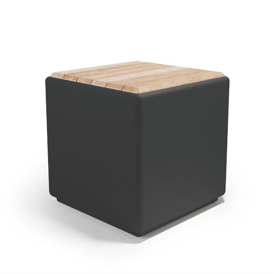 Pouf coffre cubus wood