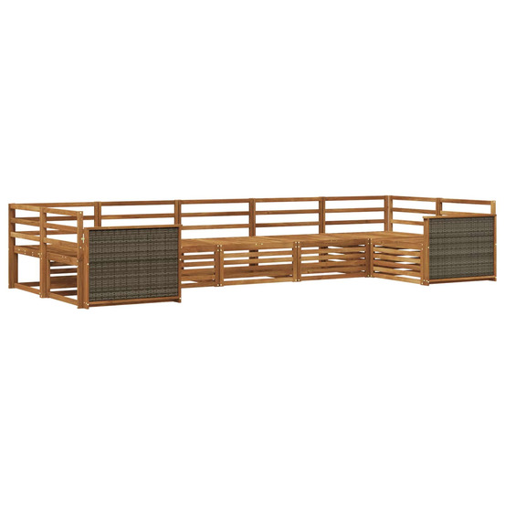 Ensemble de canapés d'extérieur 7 pcs naturel