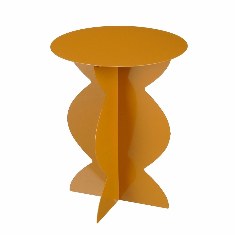 Mica decorations rafi table d'appoint - h50 x ø40 cm - fer - marron