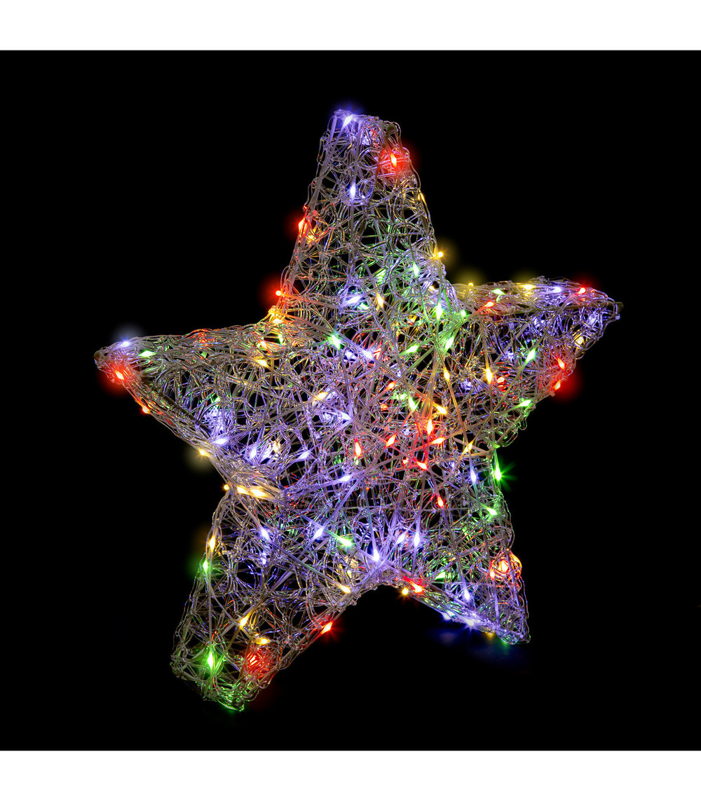 Déco lumineuse étoile 150 led multicolore h 50 cm