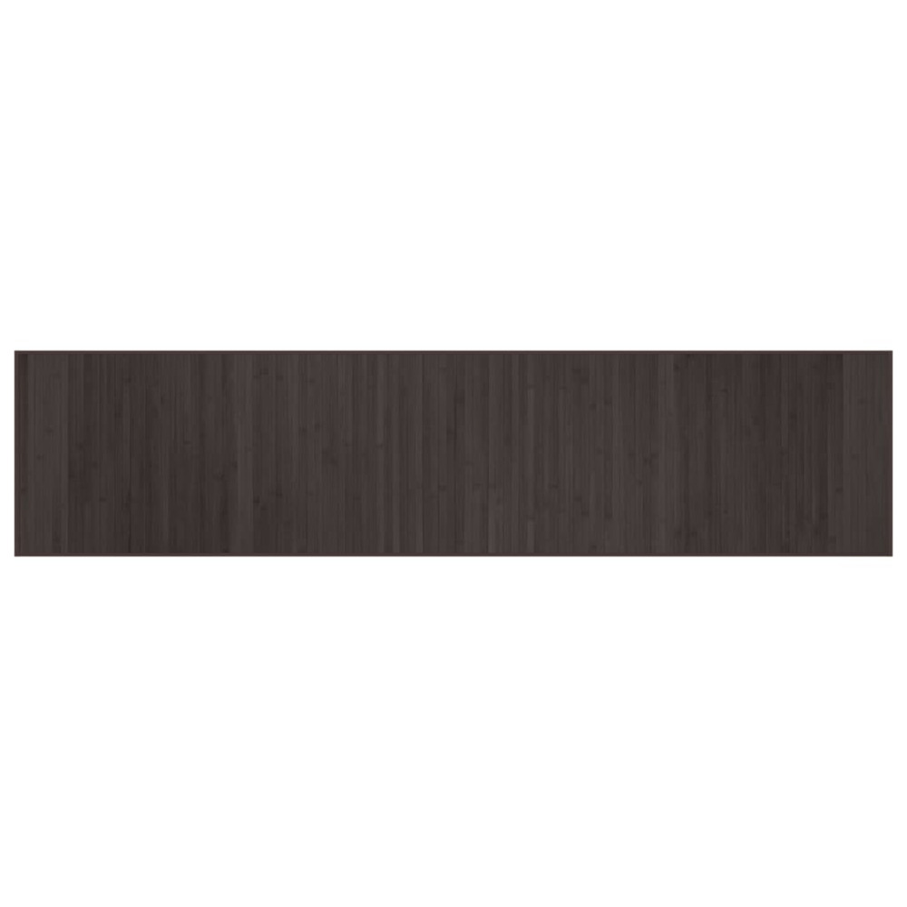 Tapis rectangulaire marron foncé 70x300 cm bambou