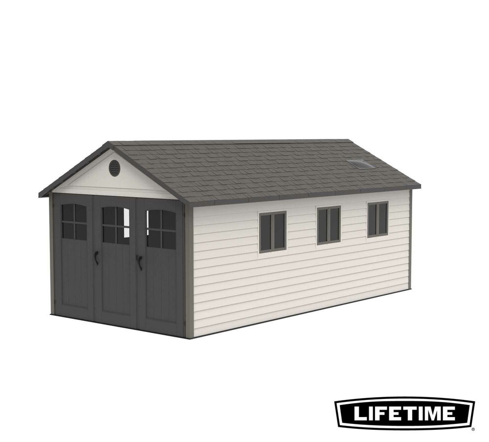 Abri résine carrossable 19,65 m2 / 3.37 x 6.42 m LIFETIME #60237