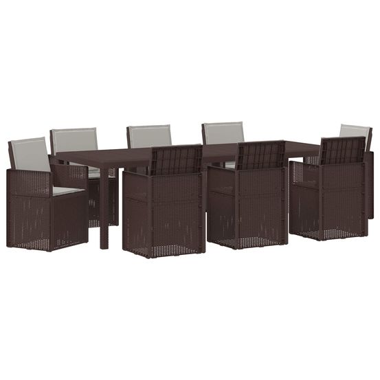 Ensemble de salle à manger pour jardin 9 pc pp