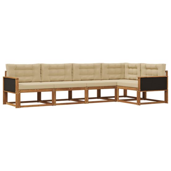Ensemble de canapés d'extérieur 5 pc naturel et beige
