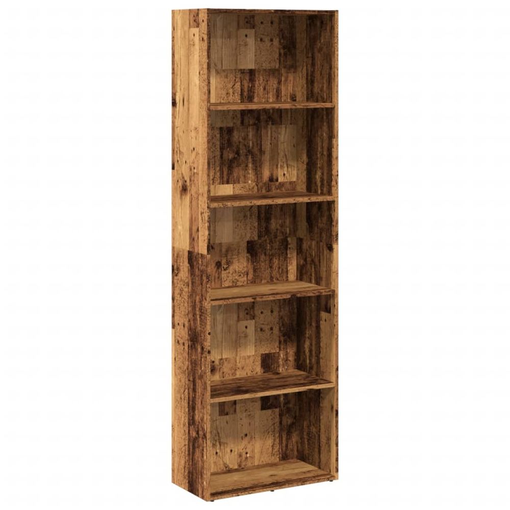 Bibliothèque vieux bois 60x30x189 cm bois d'ingénierie