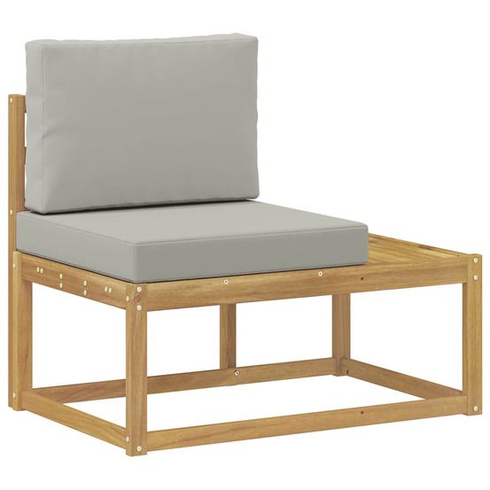 Canapé d'extérieur en bout avec coussin blanc 91 x 63 x 73 cm