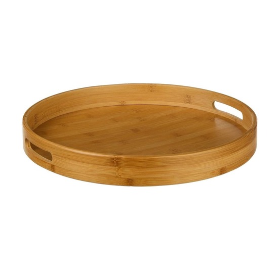 Plateau rond en bois 40 cm – élégant pour vos moments de convivialité