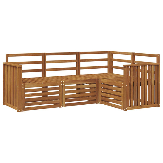 Ensembles de canapés 4 pcs naturel bois d'acacia massif