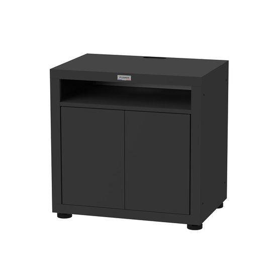 Meuble cuisine extérieur noir pour cuisson avec tablette 80 x 55 cm