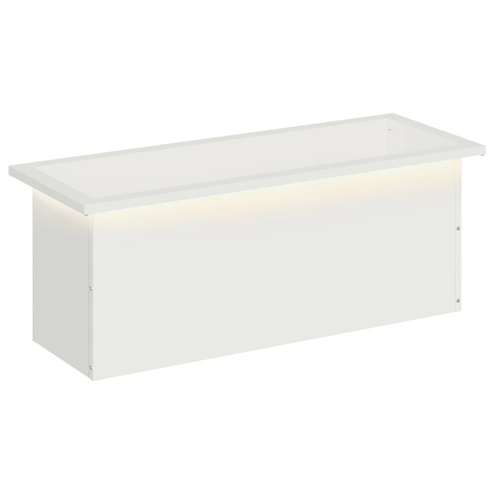 Jardinière d'extérieur de jardin avec led blanc 30 x 80 x 30 cm acier