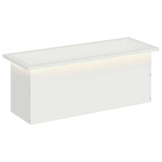 Jardinière d'extérieur de jardin avec led blanc 30 x 80 x 30 cm acier