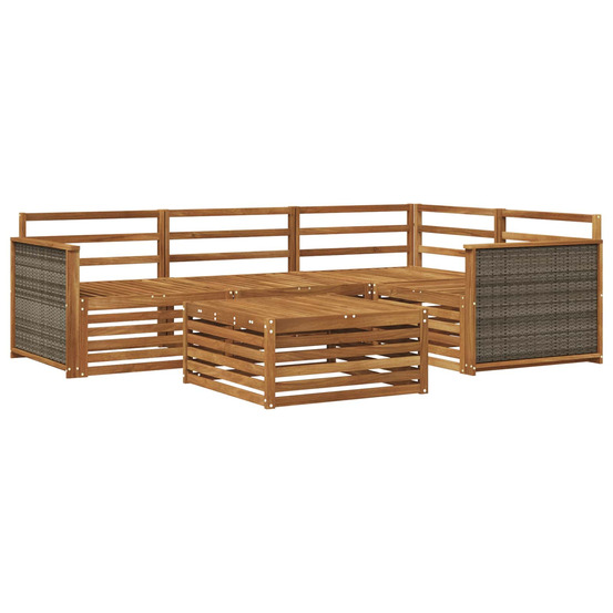 Ensemble de canapés d'extérieur 5 pcs naturel