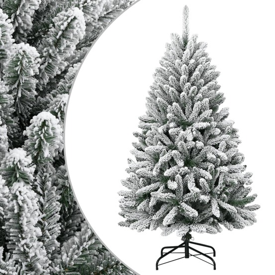 Sapin de noël artificiel à charnières avec neige floquée 150 cm