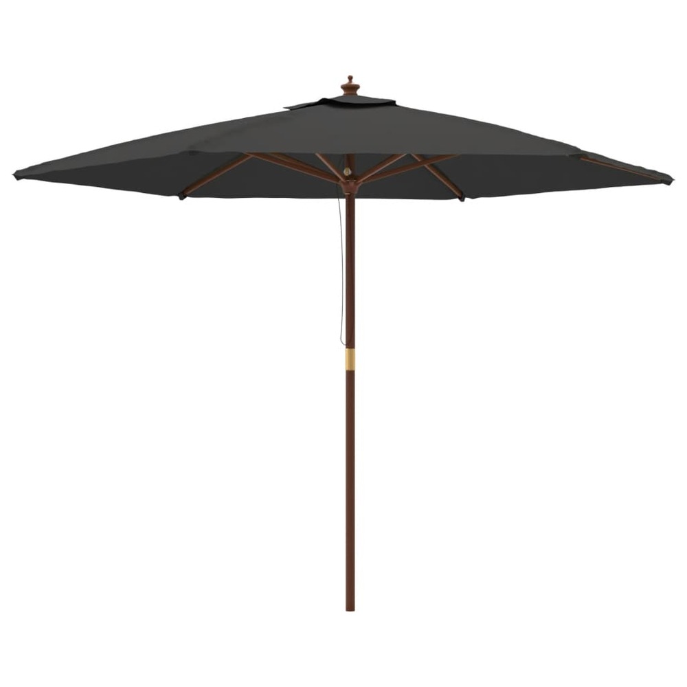 Parasol de jardin avec mât en bois anthracite 299x240 cm
