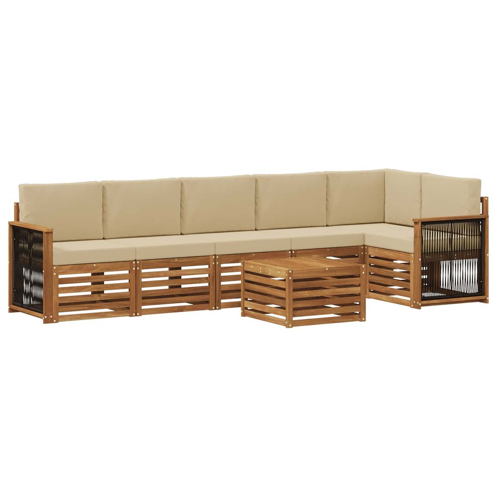 Ensemble de canapés d'extérieur 6 pc naturel