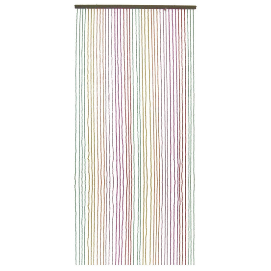 Rideau de porte en perles de bois coloré