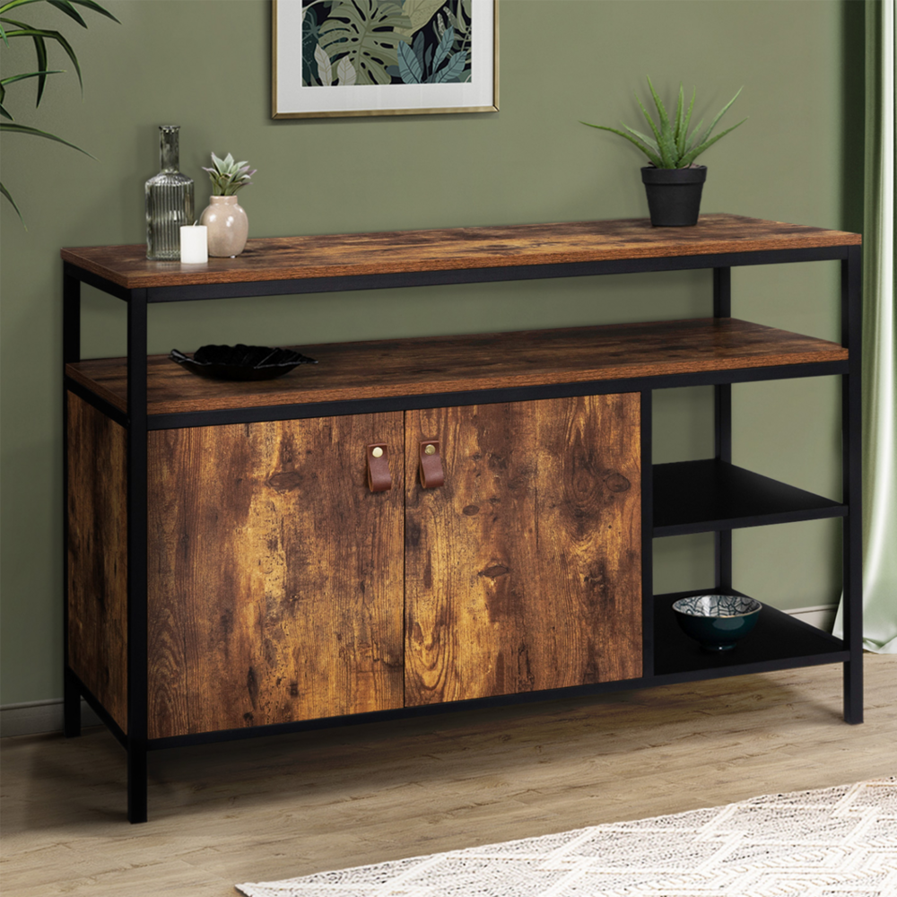 Buffet bas 100 cm chicago 2 portes design industriel