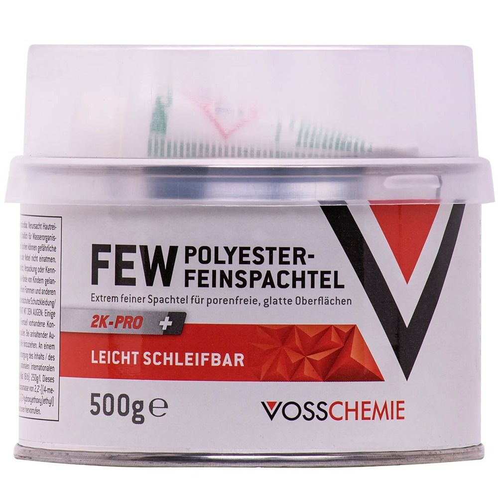 Mastic polyester, mastic de finition, mastic 2k, spachtelmasse, mastic carrosserie 500 g