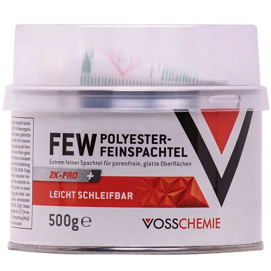 Mastic polyester, mastic de finition, mastic 2k, spachtelmasse, mastic carrosserie 500 g