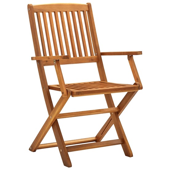 Chaises pliables d'extérieur lot de 4 bois d'acacia solide