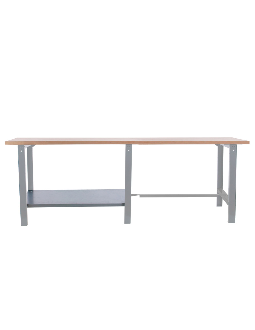 Etabli simonwork bt6 pro tandem laminate 2100 gris/hêtre gris/hêtre 865x2100x750 - simonrack