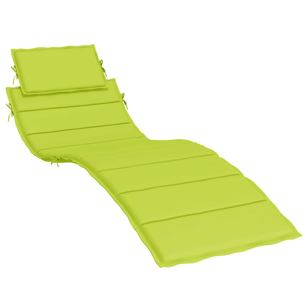 Coussin de chaise longue vert vif 186x58x4 cm tissu oxford bain de soleil