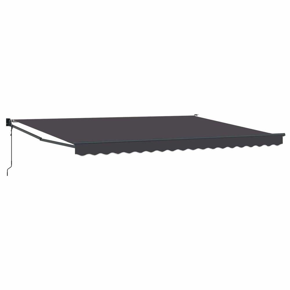 Auvent rétractable anthracite 4 x 2 m polyester et métal