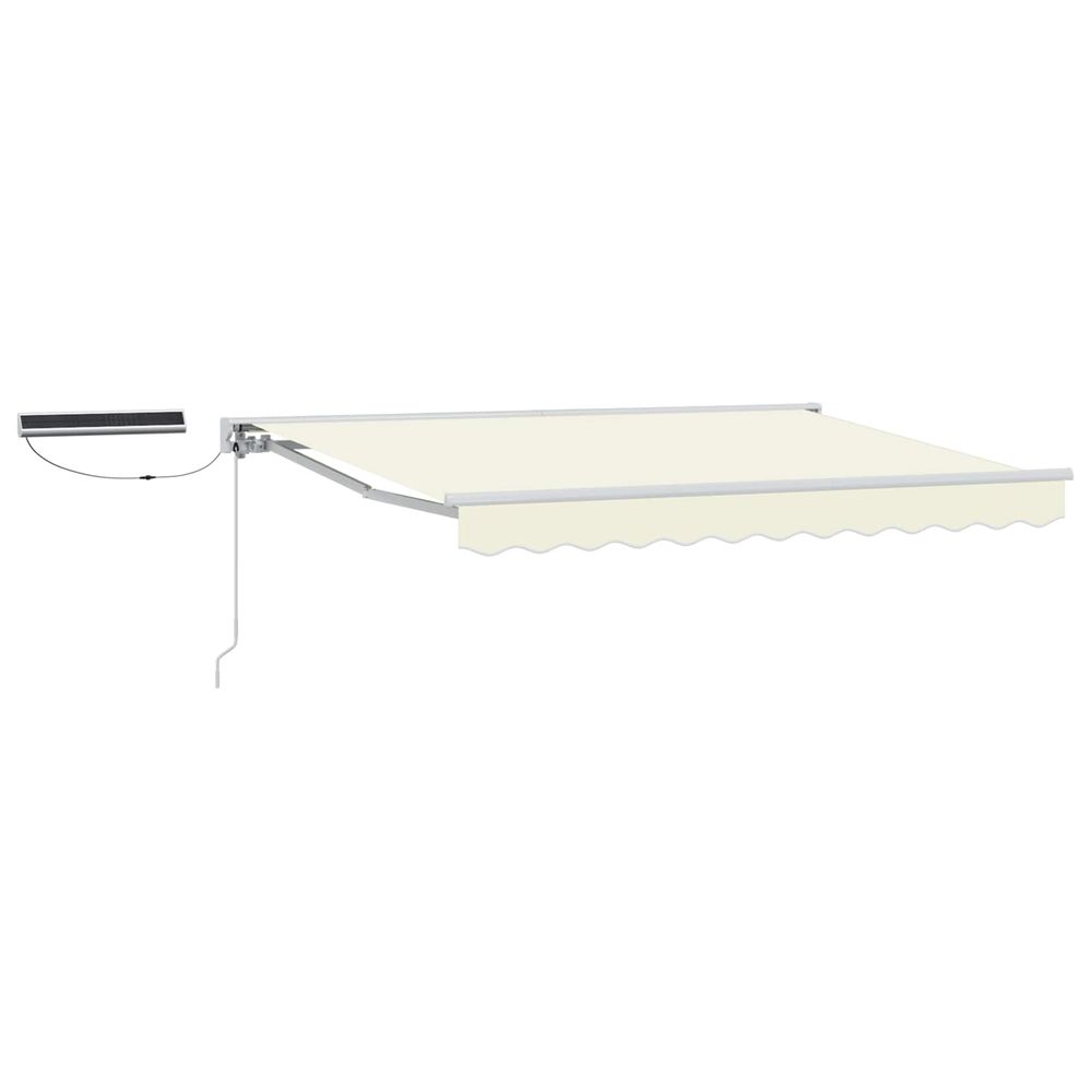 Auvent rétractable électrique crème et blanc 3,5 x 2,5 m