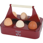 Porte œufs en métal grenat 21.5 x 15 x 14.5 cm basse cour