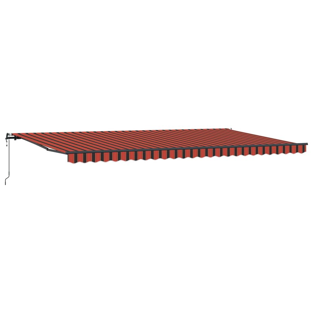 Auvent rétractable orange et marron 600 × 300 cm