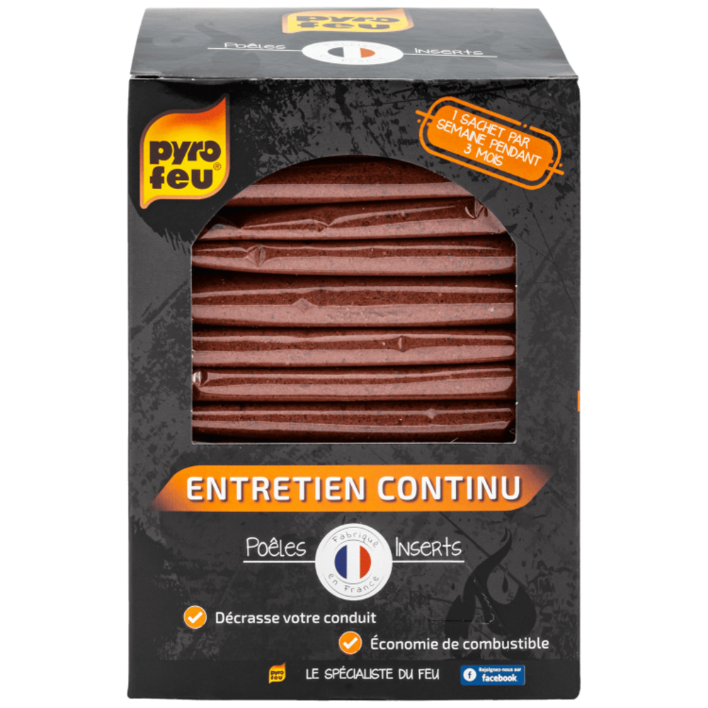Sachet de ramonage pour entretien continu 14 x 70 gr - pyrofeu