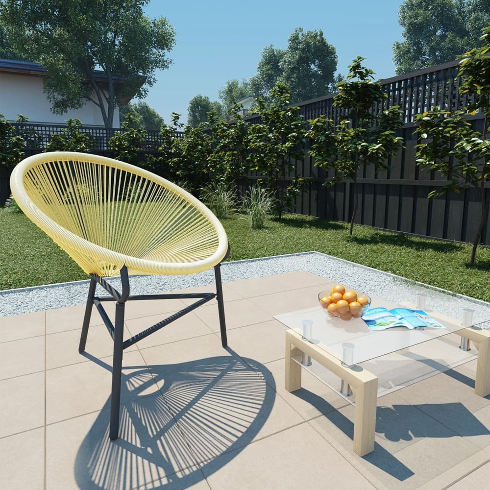 Chaise de jardin acapulco résine tressée beige