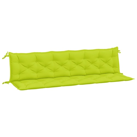 Coussins de banc de jardin 2 pcs vert vif tissu oxford
