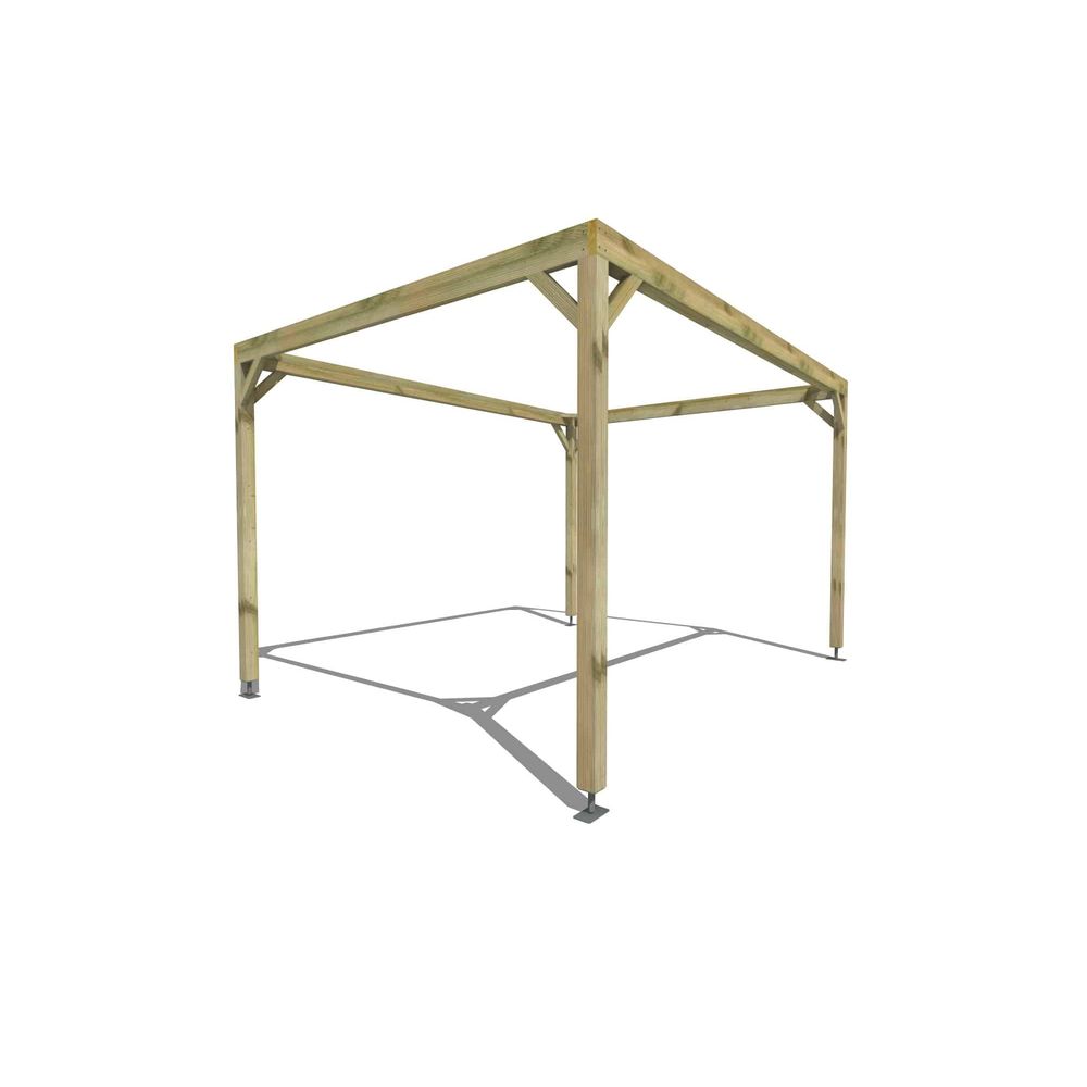 Pergola bois • 4m x 3m • indépendante • cadre simple • livraison comprise