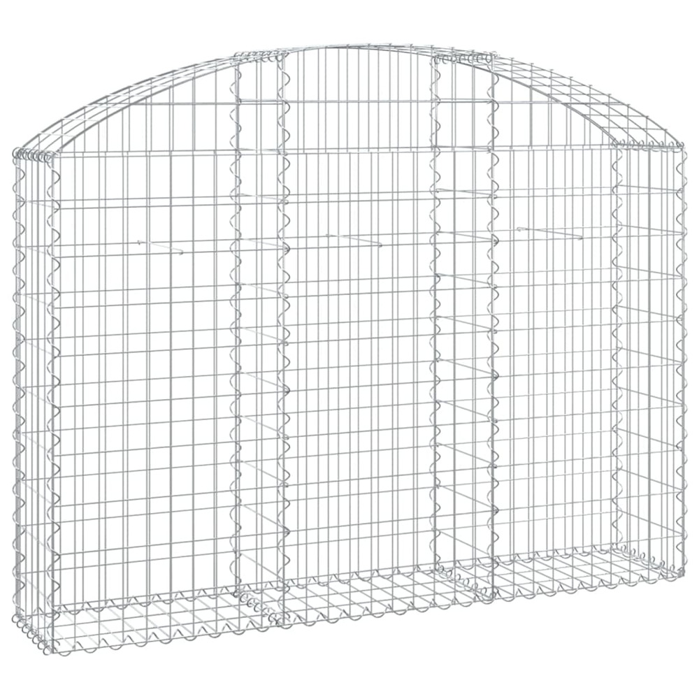 Panier de gabions arqué 150x30x100/120 cm fer galvanisé