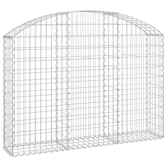 Panier de gabions arqué 150x30x100/120 cm fer galvanisé