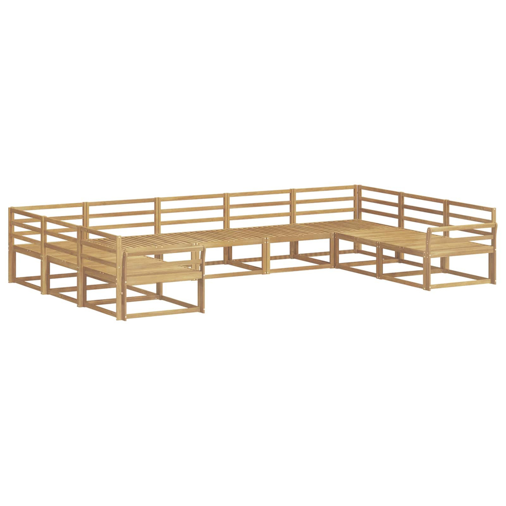 Ensemble de canapés d'extérieur 9 pcs blanc 404 x 247,5 x 73 cm