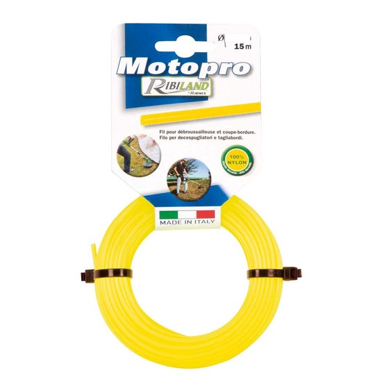 Fil rond 15m diamÚtre 3,3 mm jaune MOTOPRO