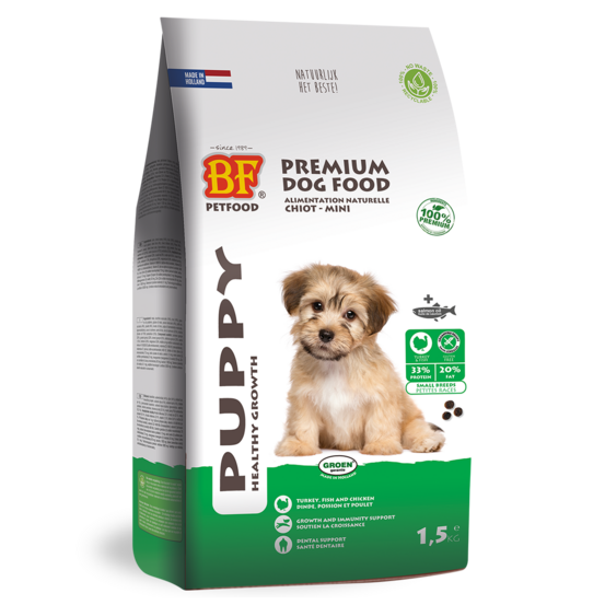 Croquettes pour chiot de petit race, 1,5kg