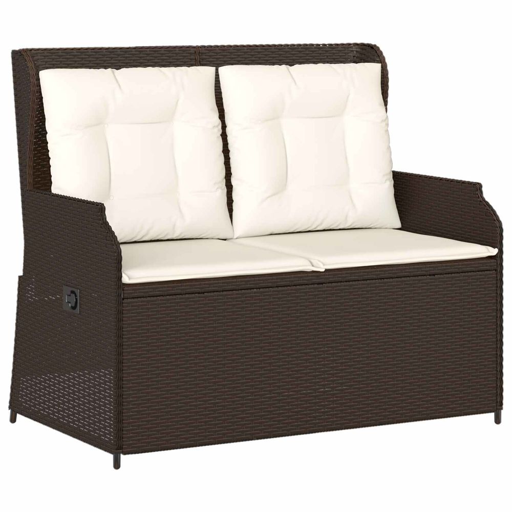 Banc de jardin marron polyrotin