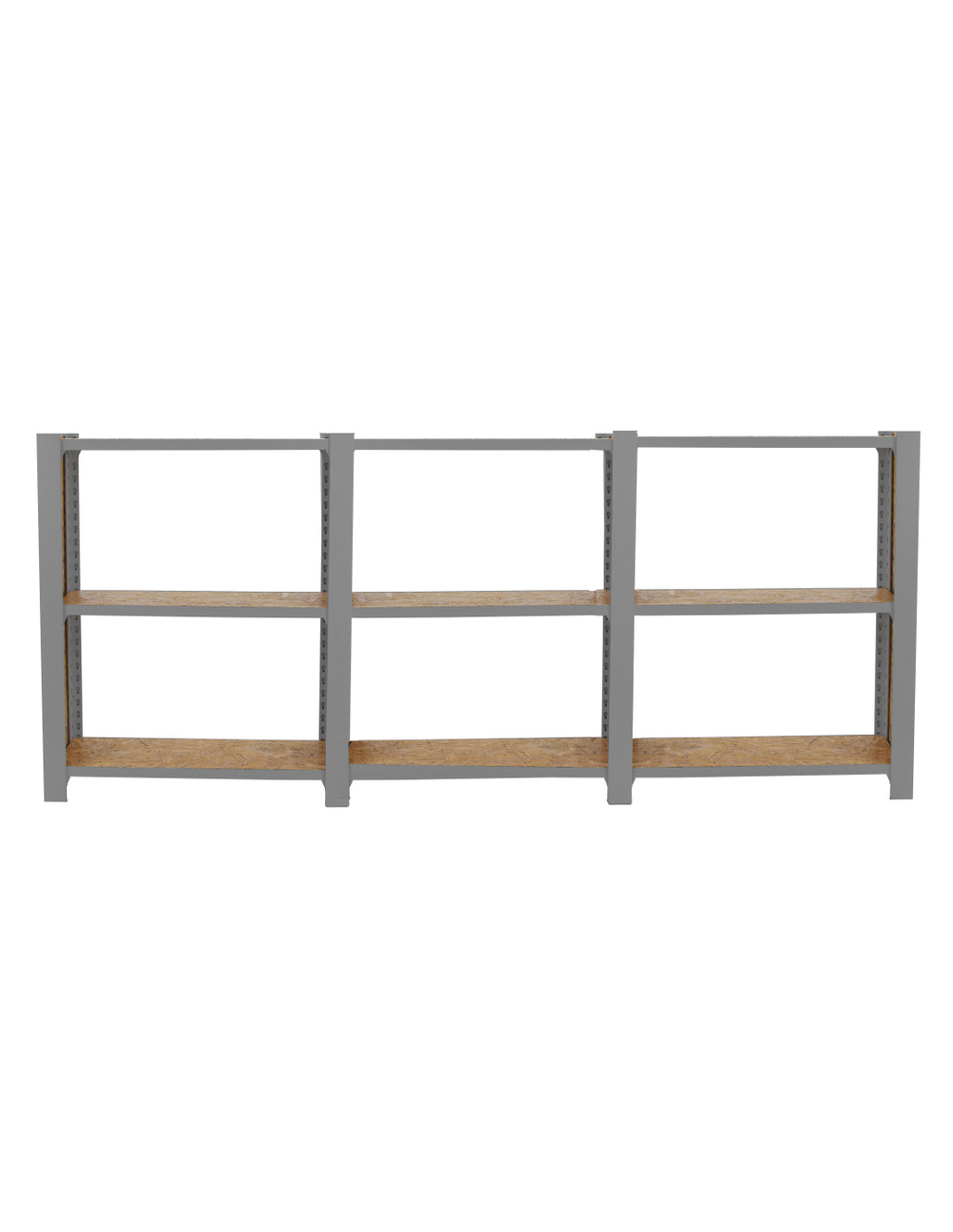 Etagère légère sans vis officlick 3/300 wood 2400 gris/osb + plaques 1000 gris/osb 1000x2400x300 - simonrack